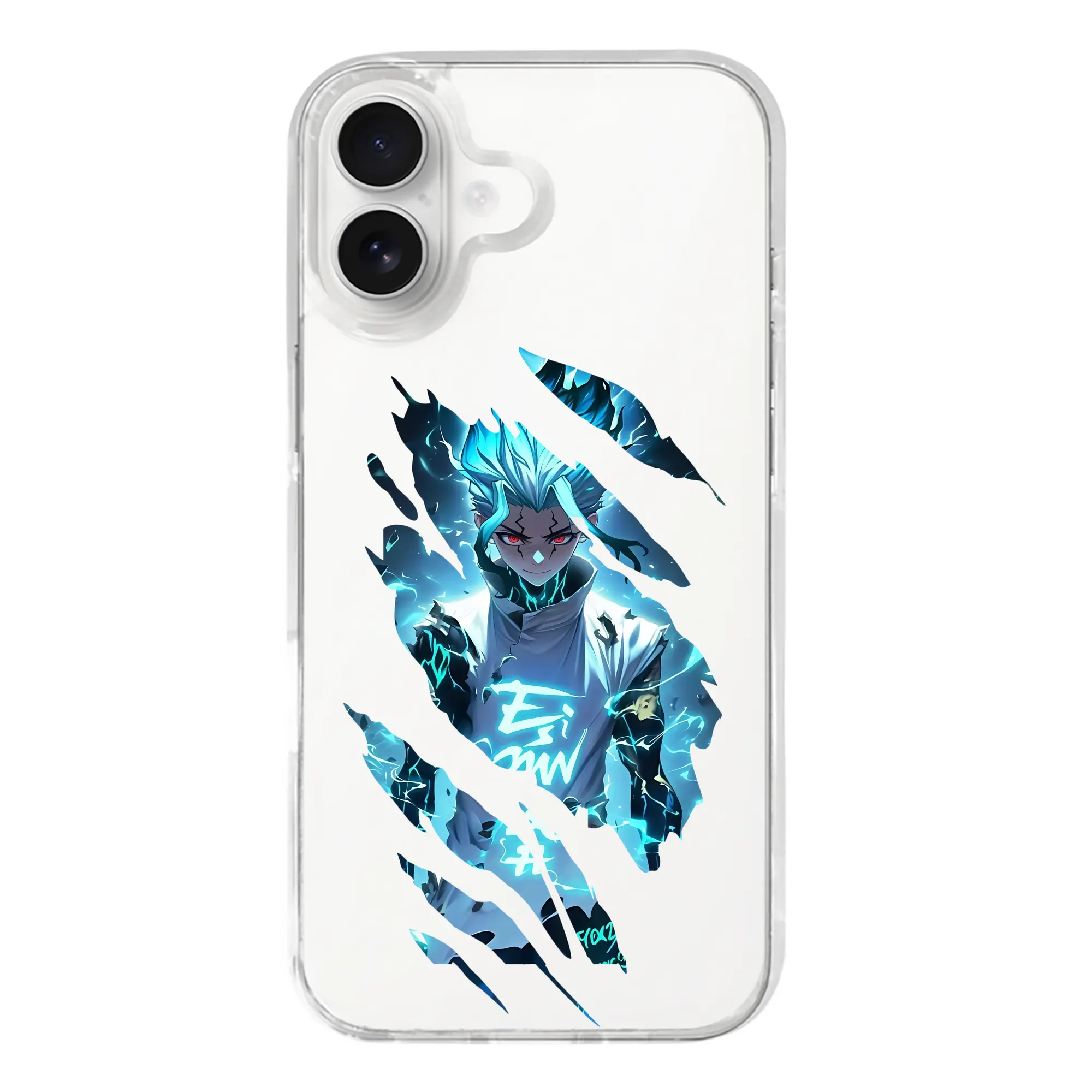 ドクターストーン グッズ,石神千空 - iPhone 17シリーズ 透明スマホケース – 薄型・耐衝撃・精密フィット保護カバー